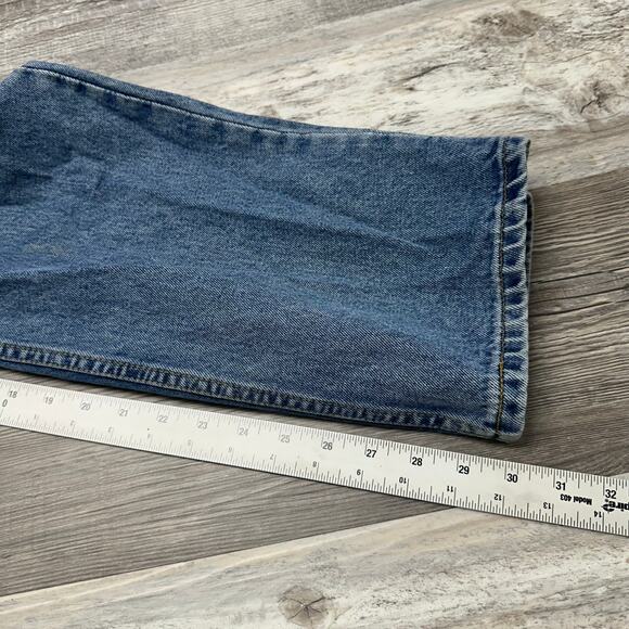 Vintage 90s Levis 550 Mid Wash Blue Mens 32x30 Loose Relaxed Fit Jeans Red Tab - Picture 9 of 13